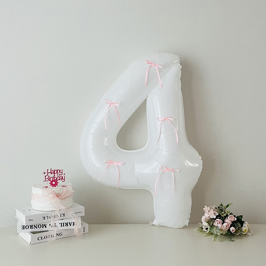 연지마켓 화이트 대형 숫자 풍선 리본 기념일 생일 3,900원