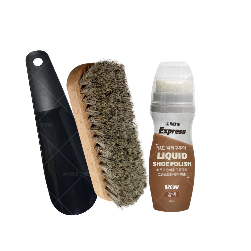 말표 액체구두약 75ml 1개 + 말털 구두솔 + 구둣주걱 세트 구두닦이 슈케어 구두광택 구두칼 헤라 11,760원
