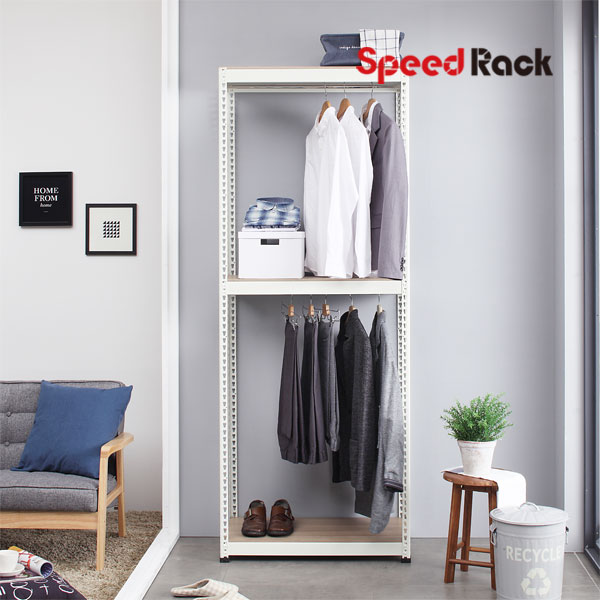 스피드랙 더 행거 3단 행거봉 2개 800 x 400 x 2100 mm, 화이트 84,590원