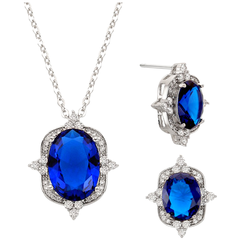오엘라 사파이어 주얼리세트 목걸이 귀걸이 세트 기념일 쥬얼리 49,900원