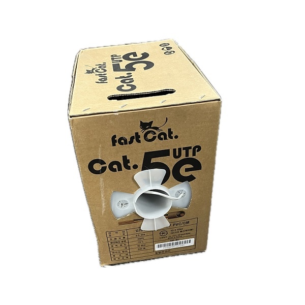 (동일전선) CAT.5E UTP 2P 랜케이블 (그레이/300m) (1롤/단선/박스) 81,400원