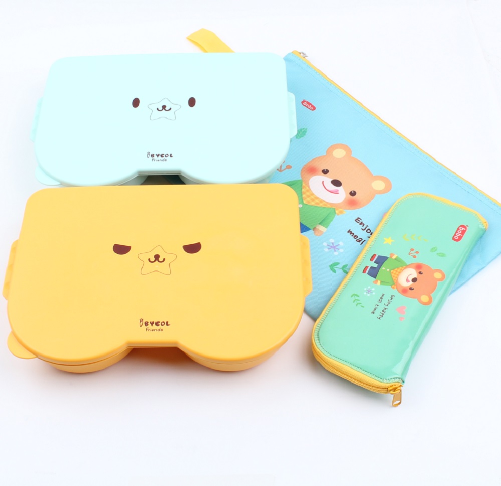 (2개세트 식판 수저케이스 포함)  옥수수 어린이집 도시락통 유아 아기 뚜껑 식판 24,800원