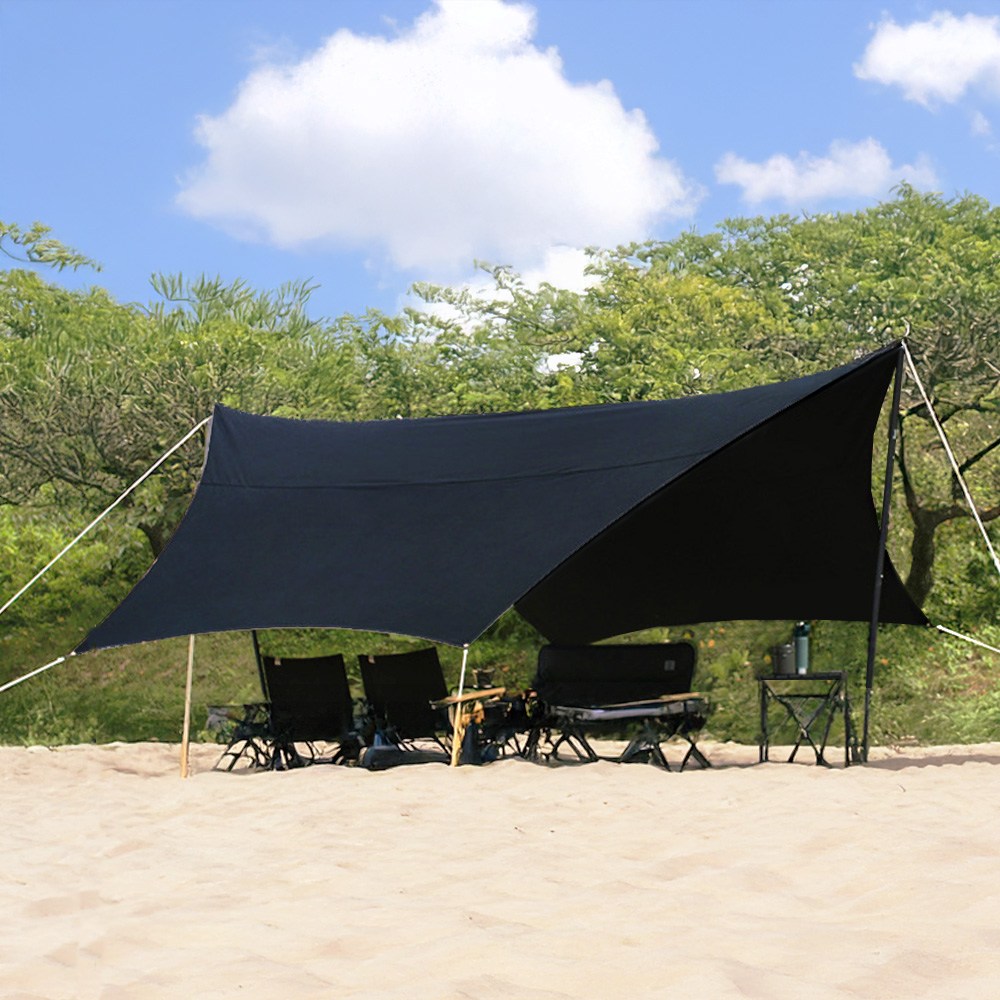 이엔비 캠핑 Black 코팅 210D 헥사 타프 74,000원