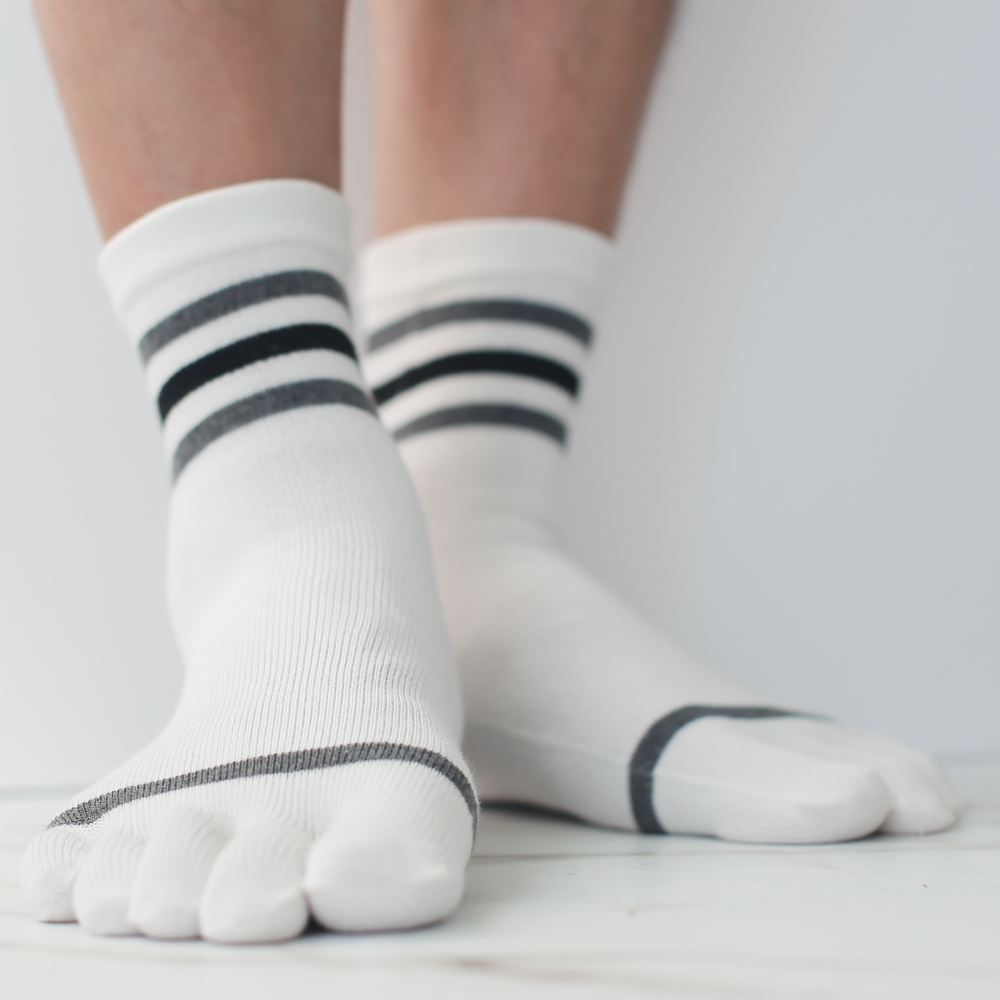 노블삭스 남자 남성 삼선 포인트 중목 발가락양말 국내생산 5켤레 검정회색삼선 11,890원