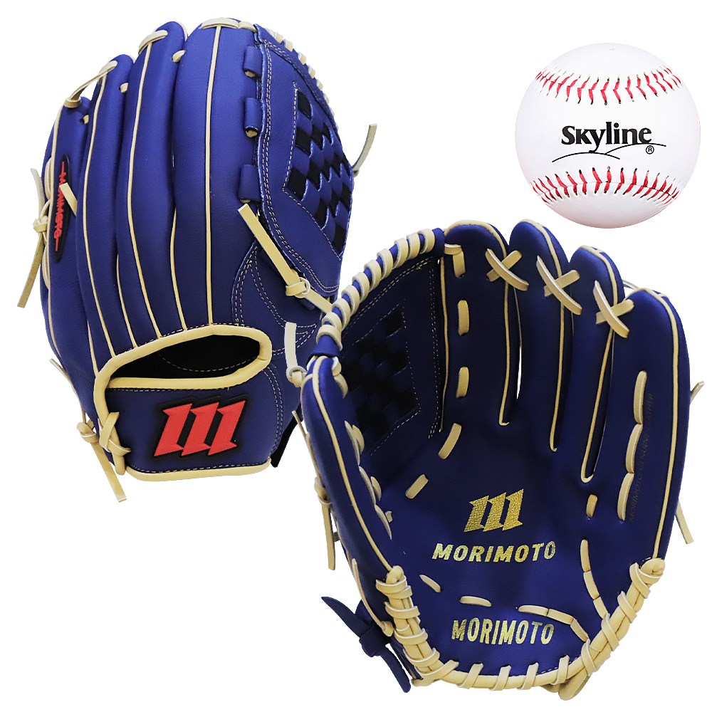 모리모토 LGM-25001200 올라운드 우투 돈피 야구 글러브 12인치 (네이비) 1개 + 야구공 (1입) 66,000원