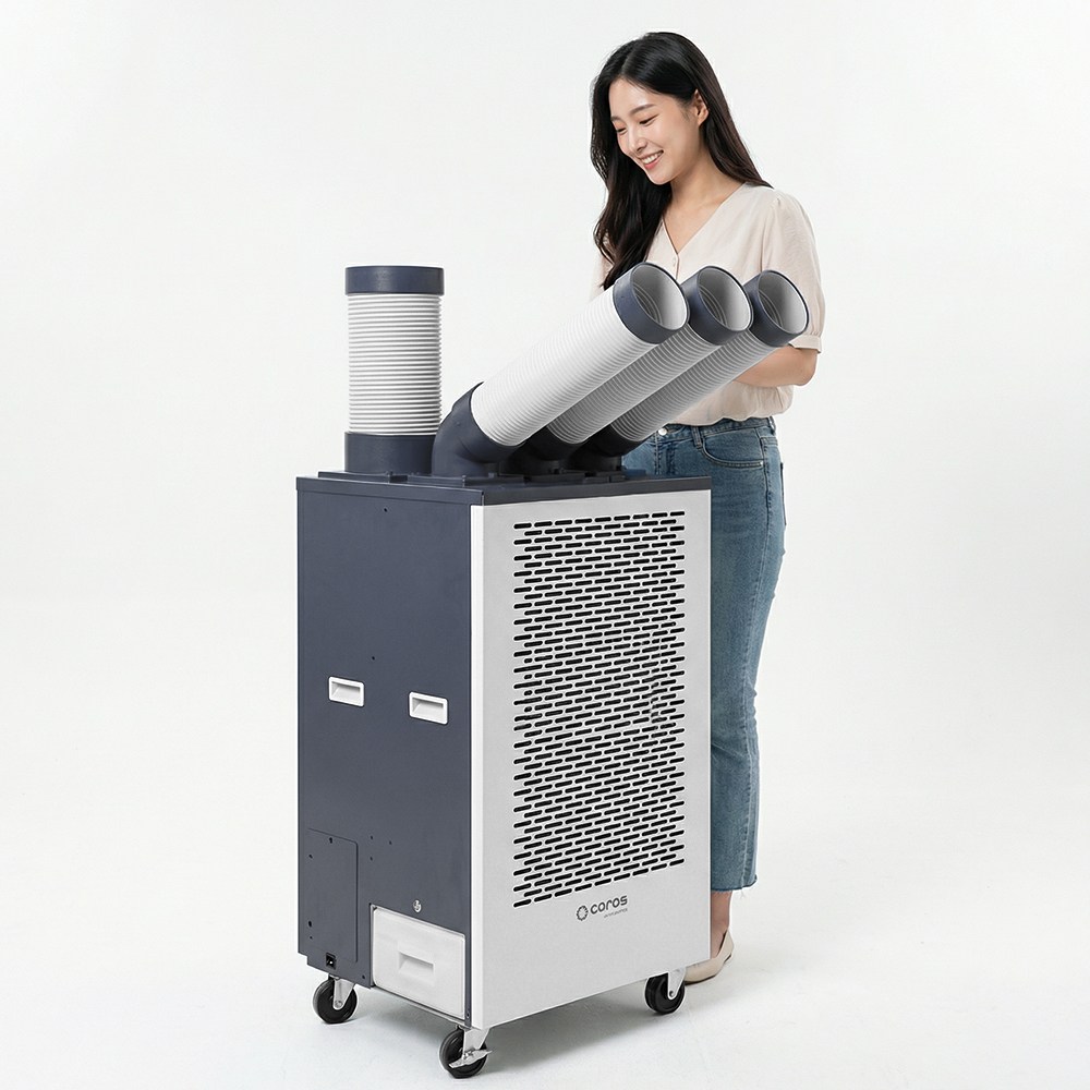 산업용 이동식 에어컨 소형 3구 일체형 캐로스 CPC-F5800G 그레이, 단품 1,398,000원