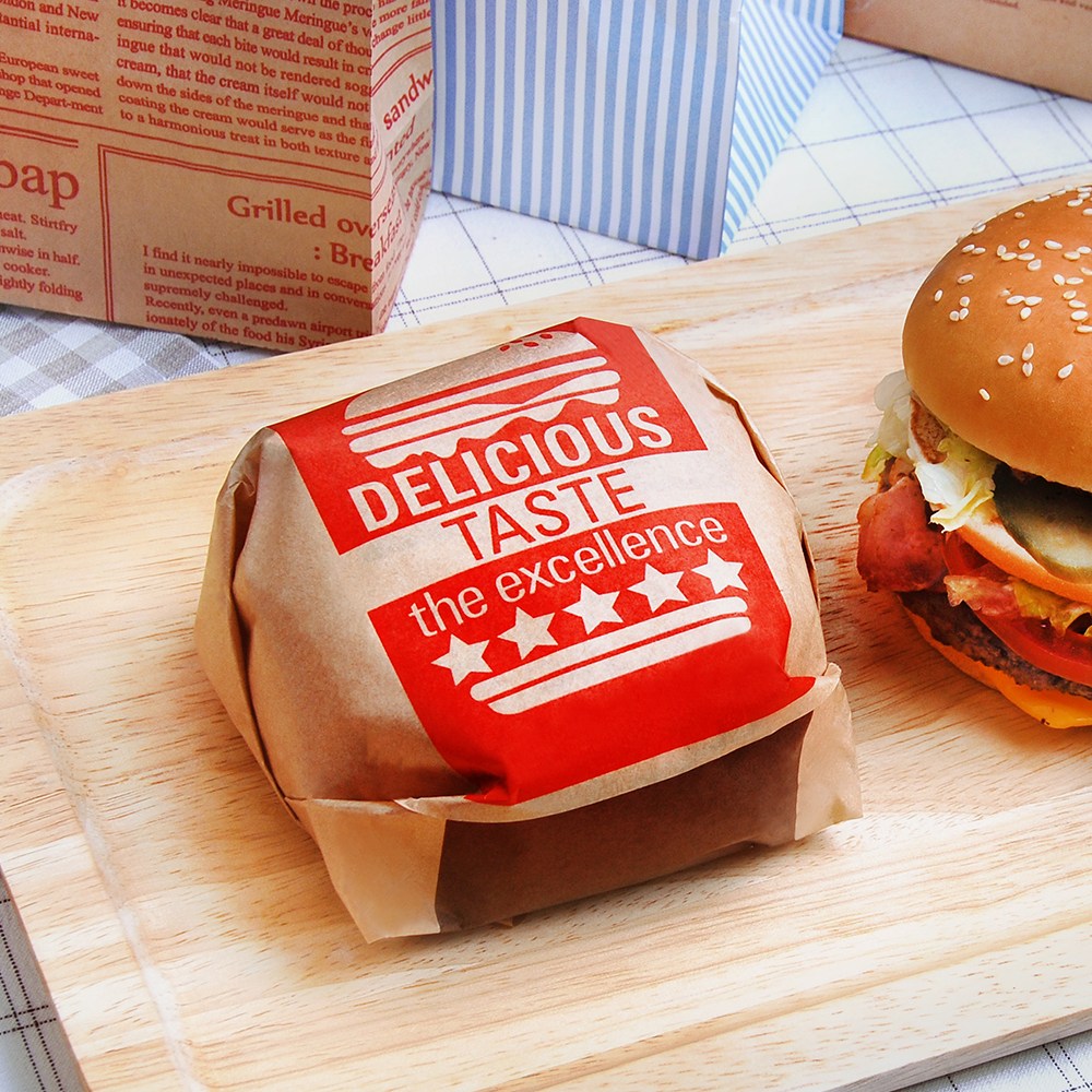 햄버거포장지 스타버거스 O3830 (코팅), 1세트, 500개 29,500원