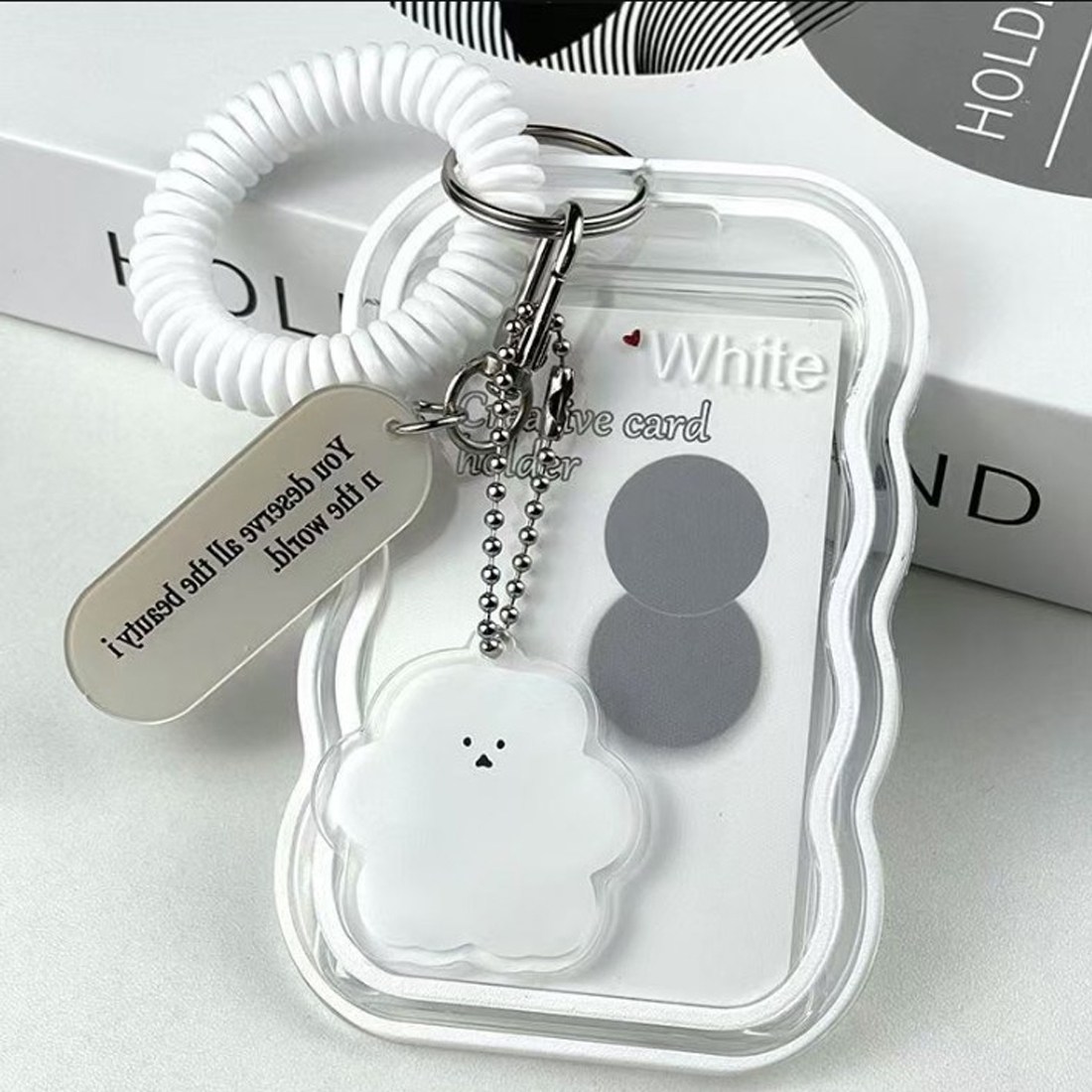 말랑구미 실리콘 스프링 스트랩 카드홀더 아이돌 탑로더 포토카드 교통카드 케이스 학생증 키링 6,900원