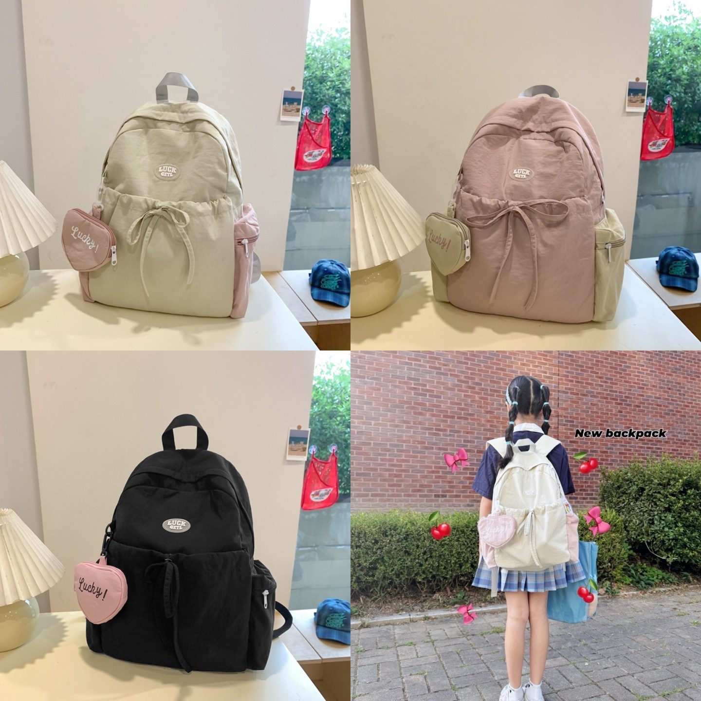 여성 백팩 책가방 보조 학원 중학생 저학년 고학년 입학 여아 백팩 28,000원