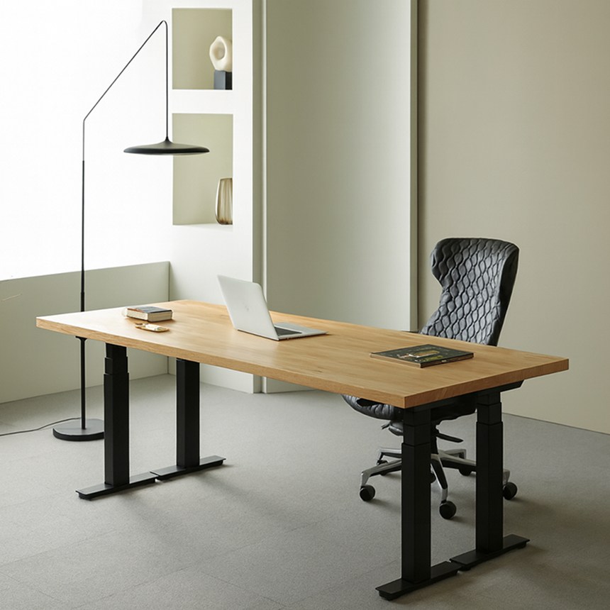 에렉투스 하드우드 원목상판 리낙 쿼드 모션데스크 오크 1800x850x45 프리미엄 3,595,000원