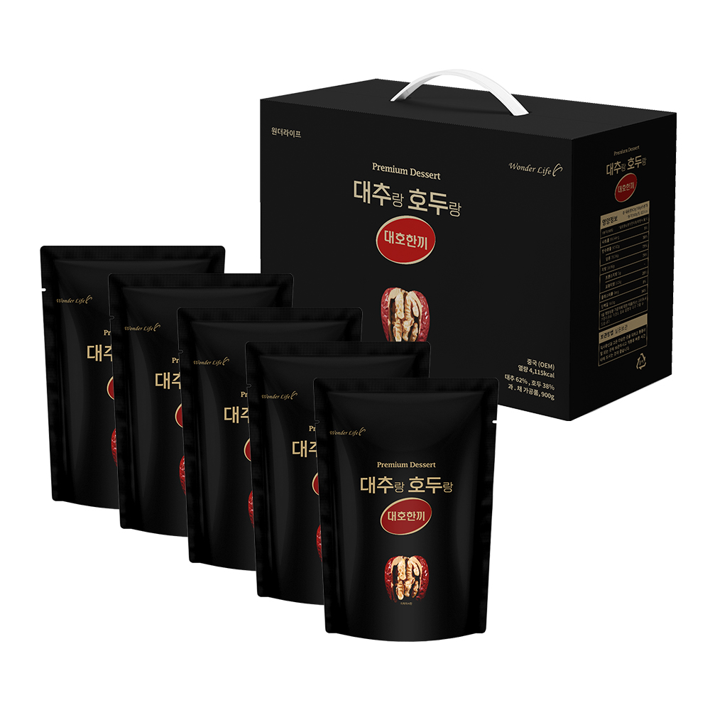 대추 호두 건강간식 아침 대용 고급 간식 대추호두말이 맛있는 호두품 단백질 영양 웰빙 대호한끼 무방부제, 900g, 1개 69,900원