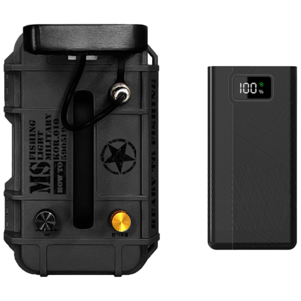 JK 하우투 볼락 집어등 밀리터리 백녹+혼합색 3만 보조배터리포함 갈치 호래기 미니 낚시 랜턴, 1개, 블랙 (3만 배터리포함), TRK31.밀리터리 다색 85,000원