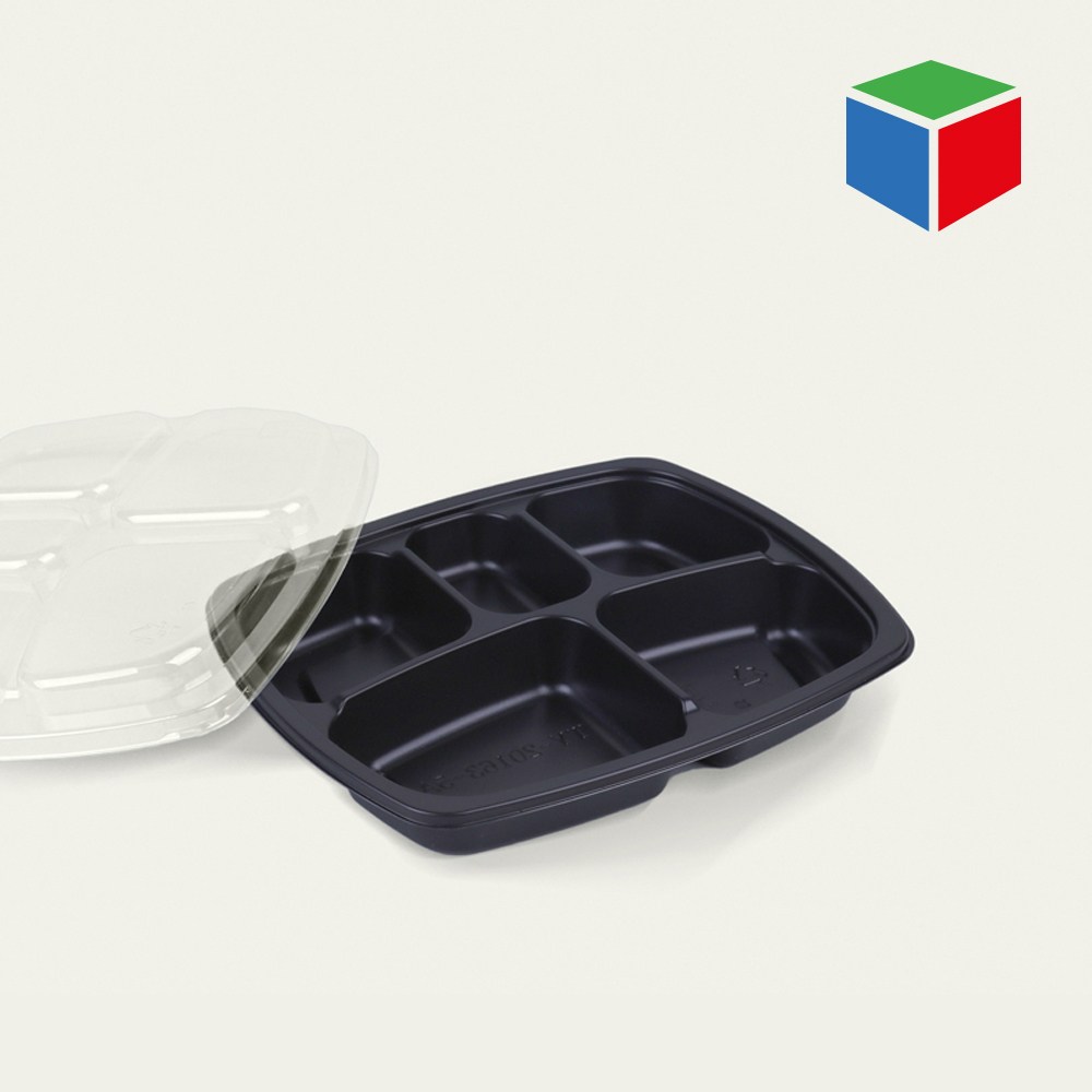 개당 223원 / 400개 PP도시락(TY-20163-5)검정/5칸 # 121,800원