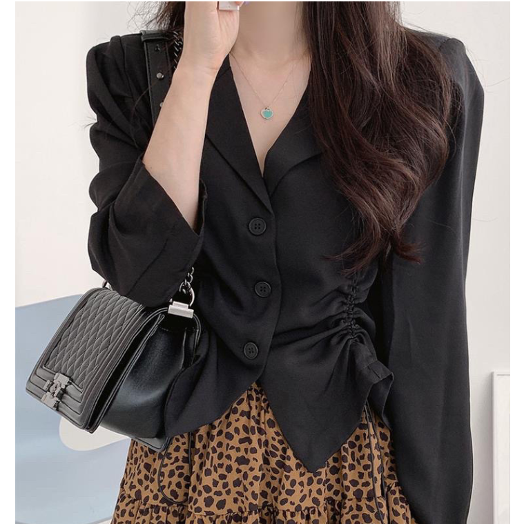 COSYEVNO  여성 봄가을 셔링 허리 스트링 자켓 TZKcs-8 18,800원