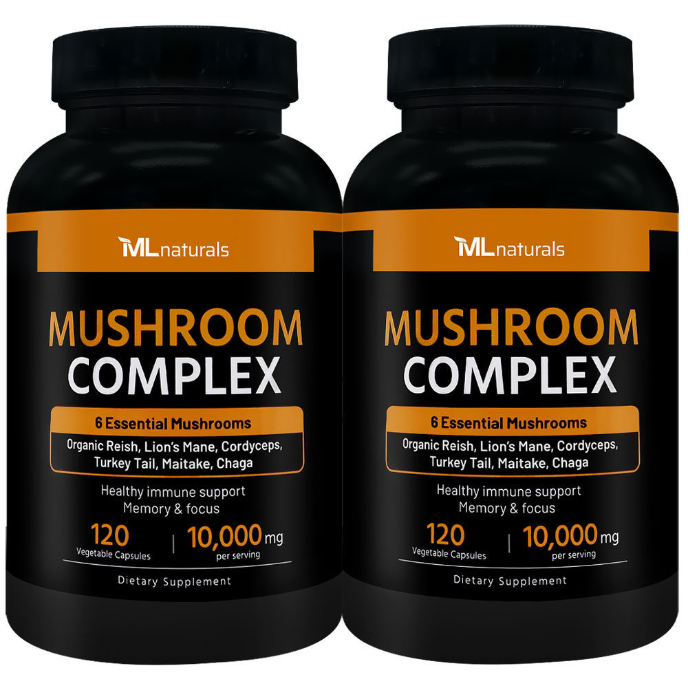 [미국빠른직구] 신제품 마이라이프 내추럴스 버섯 컴플렉스 10,000 mg (동충하초,영지버섯,노루궁뎅이버섯,구름버섯,차가버섯,잎새버섯), 2병, 120정 34,550원