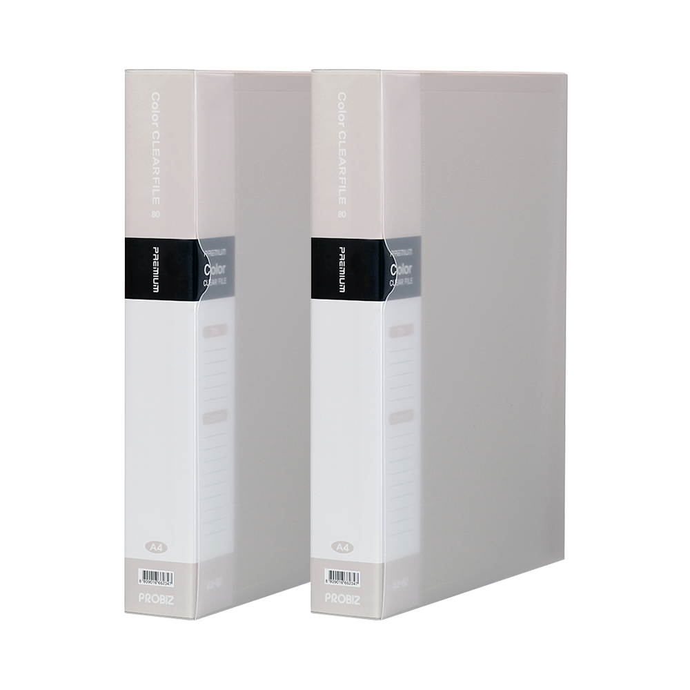 프로비즈 프리미엄 인덱스 클리어파일 A4 80매, 2개, 회색 9,200원