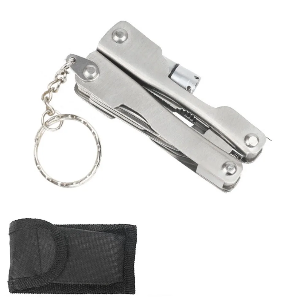 Labor Saving Mini Multitool Pliers with Led Light Lightweight Folding Antirust Stainless Steel Outdo 8,500원