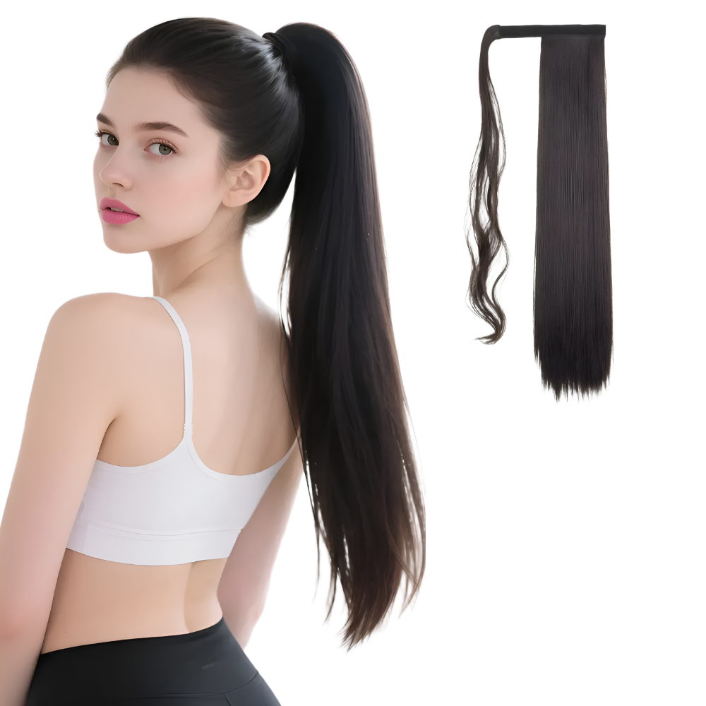 피에스컴퍼니 포니테일 가발 긴 생머리 묶음가발, 내츄럴브라운, 1개 15,000원