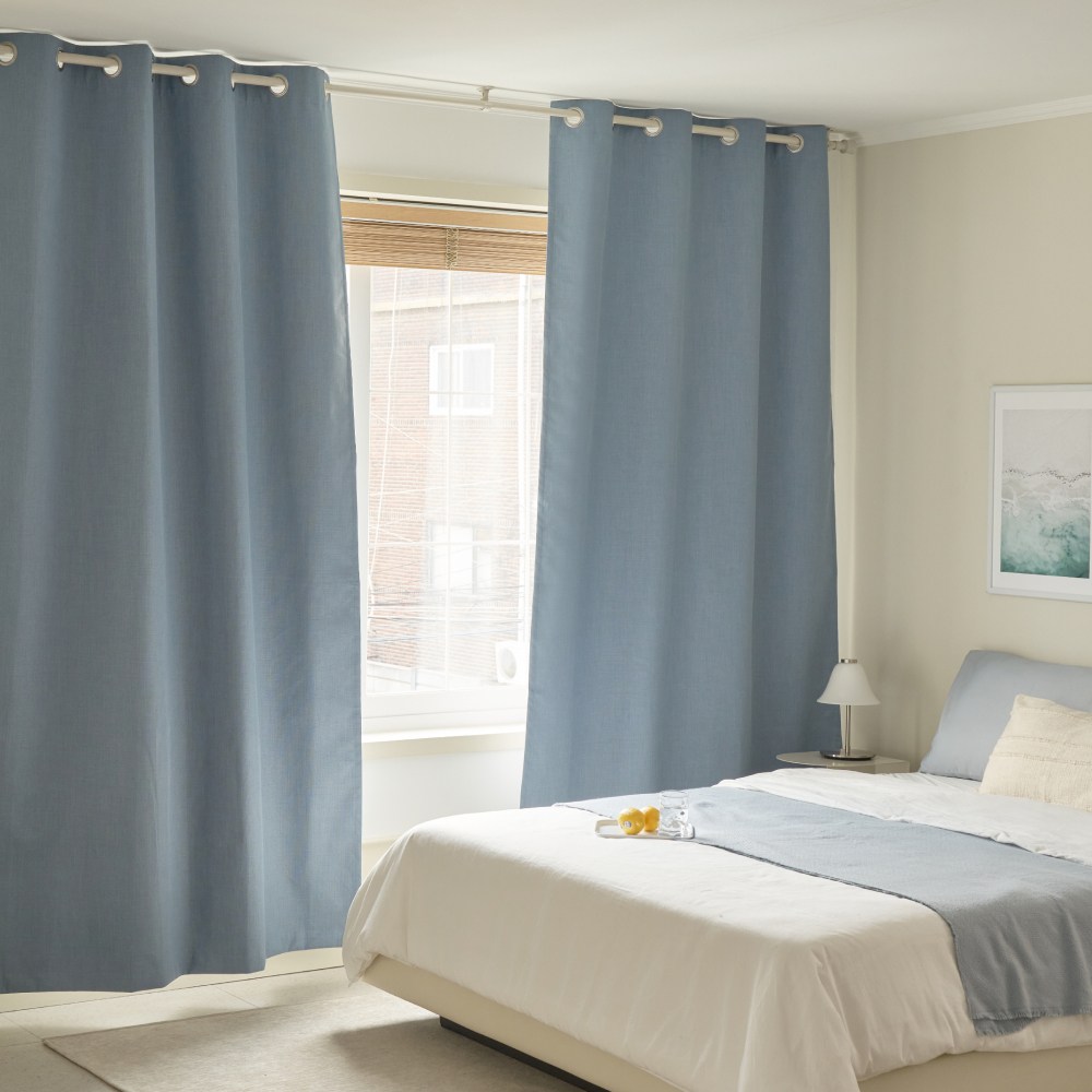 [모던하우스] 3도씨 에너지절약 열차단 암막커튼 블루 210x240 2개세트 129,000원