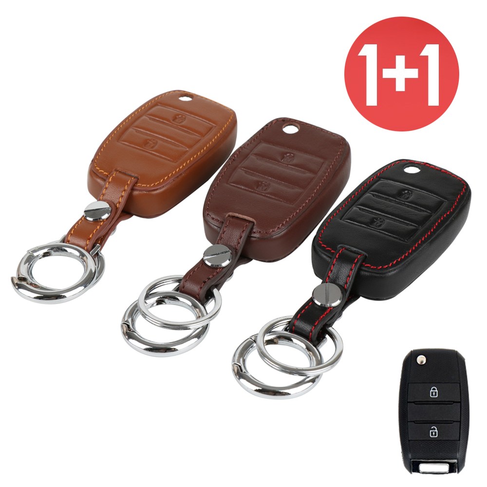 바이어블 1+1 기아 봉고3 호환 2버튼 폴딩키 가죽 스마트키 케이스 19,400원