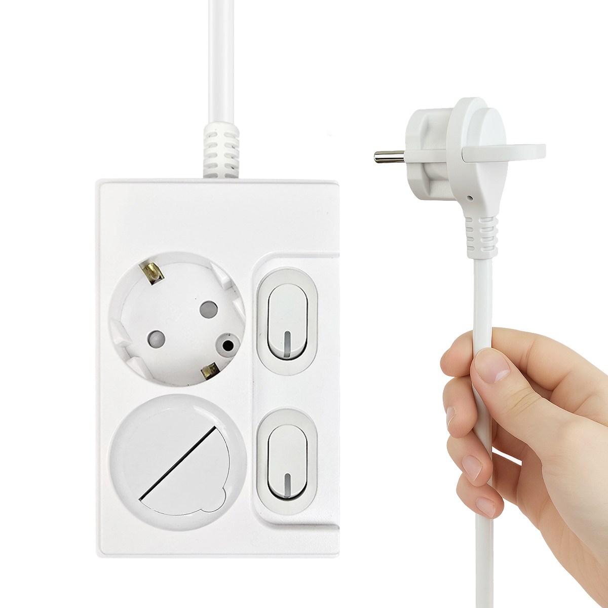 원스탑 국산 제로갭 개별형 슬림 납작멀티탭 2구 16A + 안전커버1p 8,500원