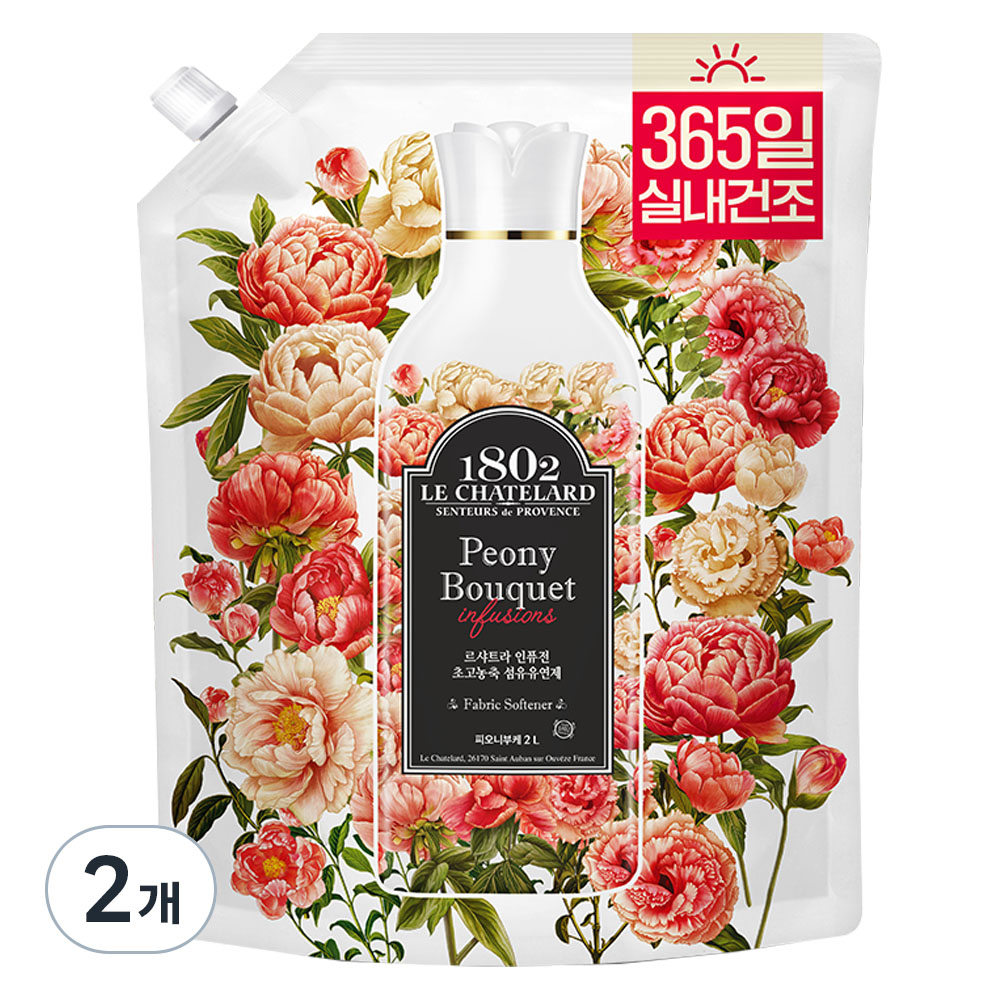 르샤트라1802 인퓨전 초고농축 실내건조 섬유유연제 피오니부케향 리필 15,900원