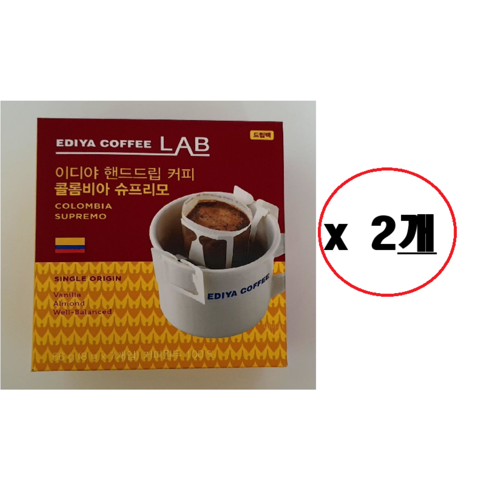 이디야 핸드드립 콜롬비아 슈프리모 드립커피 7p 10,020원