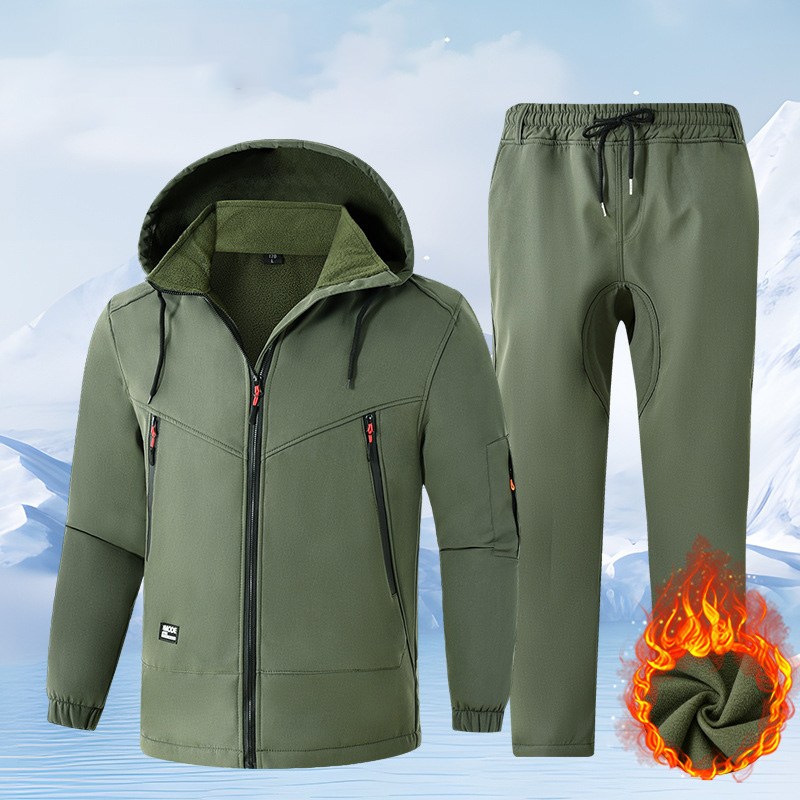 ANYOU 겨울 방풍 방수 아웃도어 트레이닝복 방한복 세트 기모 보온 도톰 내마모 작업복 19,900원