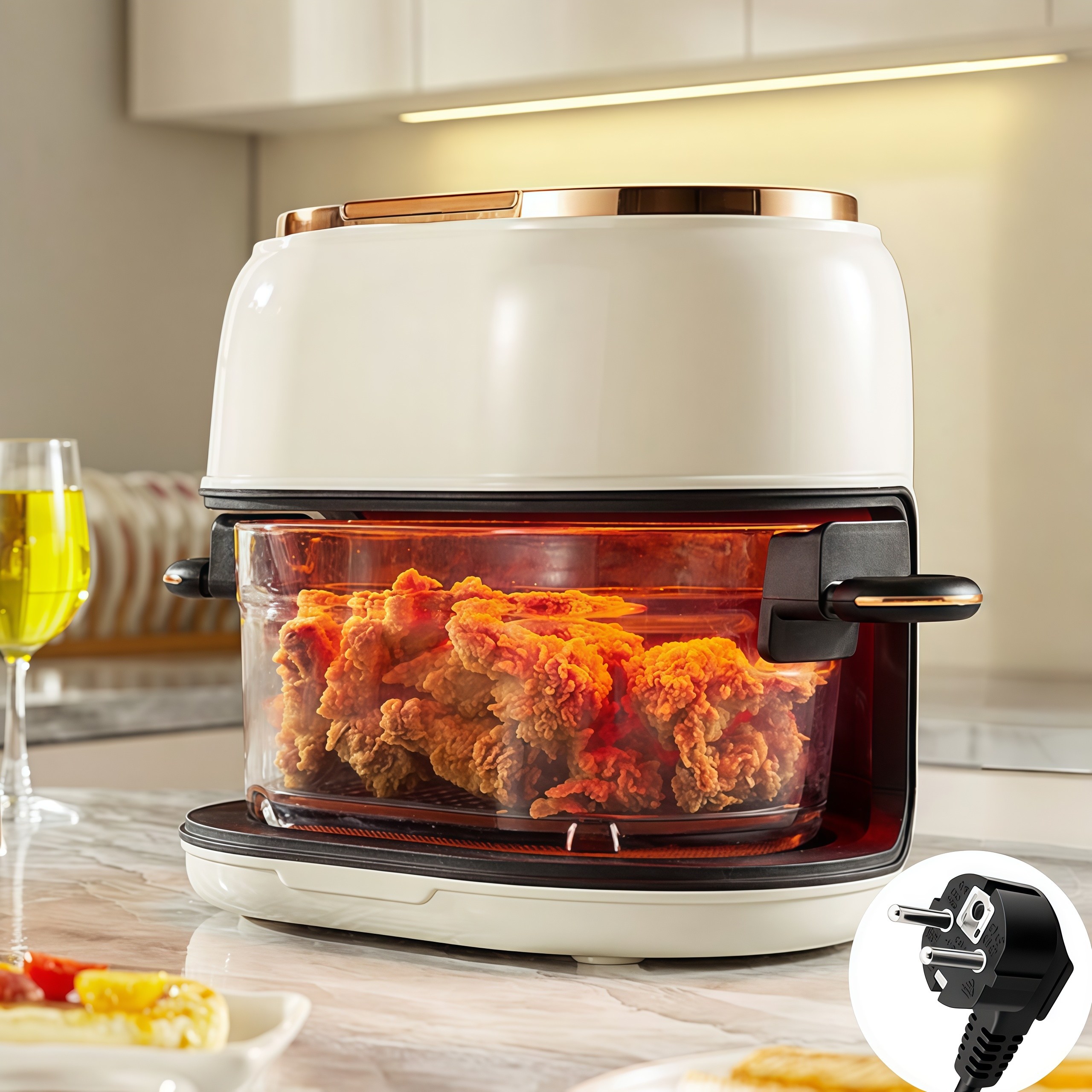 Mochae 에어프라이어 시각화 대용량 4L 투명 사각 에어프라이어 저소음 디지털 에어프라이어 튀김기 지능 웰빙튀김기 69,990원