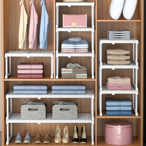 가려거든 공간최대활용 너비조절 옷장선반, 대형 화이트 너비67~88 x 폭42 x 높이 32cm, 1개 23,000원