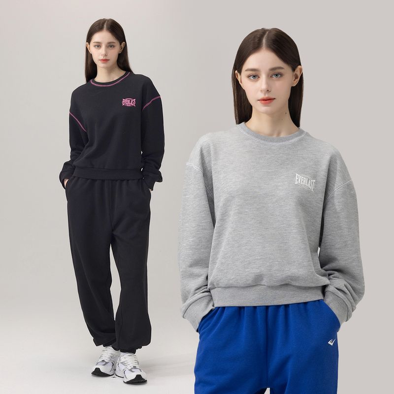 에버라스트 여성 미니쭈리 런닝복 세트 맨투맨+조거팬츠 49,800원