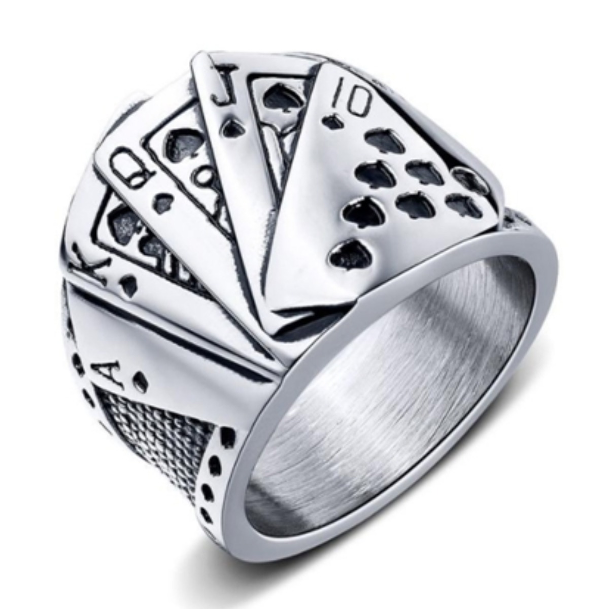 에르모사제이 맨즈 MR008 레트로 힙합 포커 남자 반지 16,500원