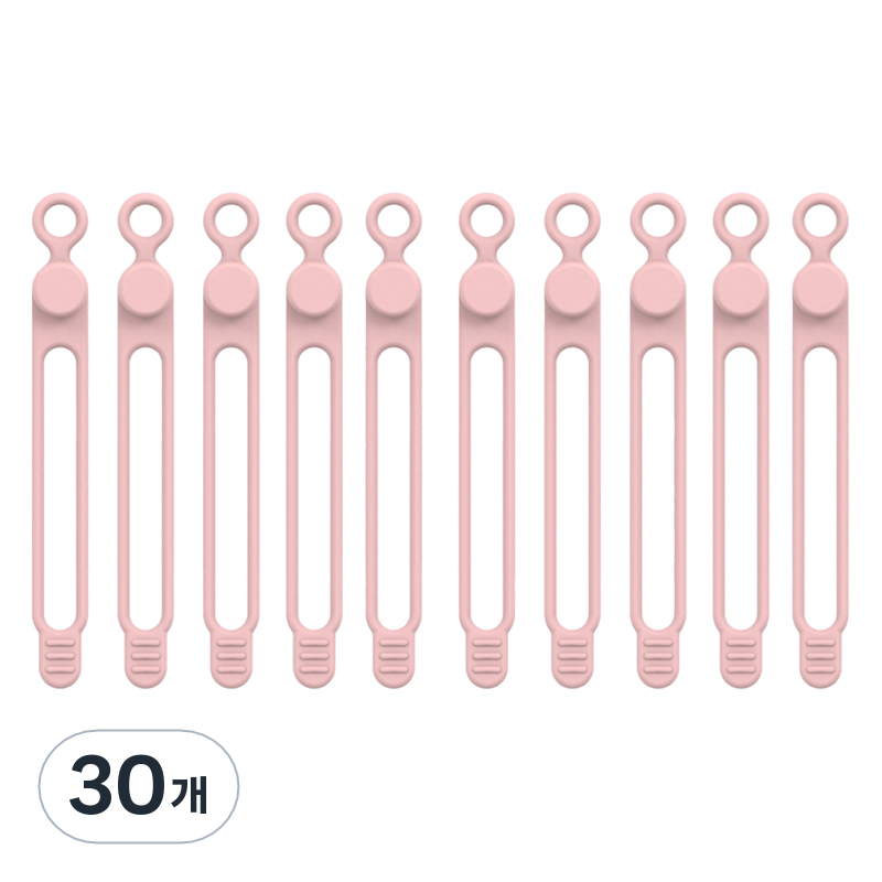 마다꾸미 실리콘 케이블타이 콘세트 선 라인 정리, 02 원형 핑크, 30개 25,640원