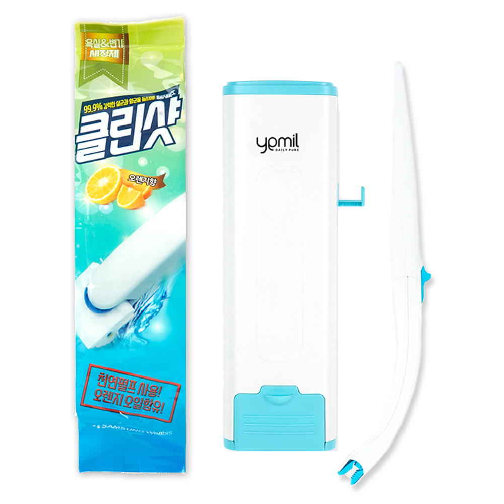 예밀 클린샷 변기크리너 스틱1+리필1(15매)+디스펜서1 일회용 변기청소 변기솔 12,900원