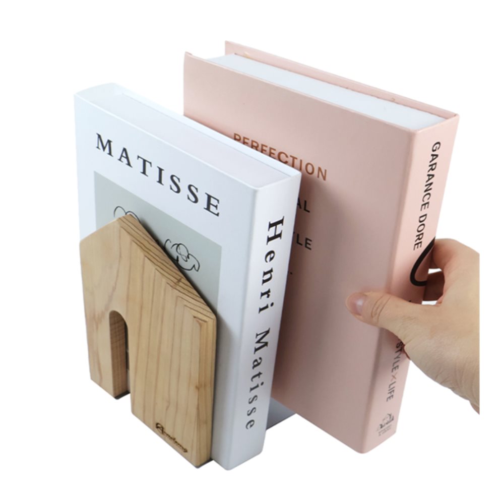 바라던리빙 원목 집모양 북엔드1P 원목선반 17,500원