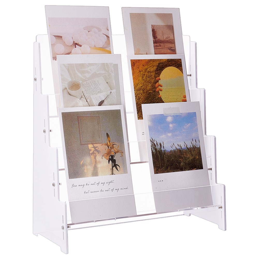 아크릴 스포츠 카드 디스플레이 스탠드 3단 수납 진열대 24x11x26cm, 투명, 1 20,250원