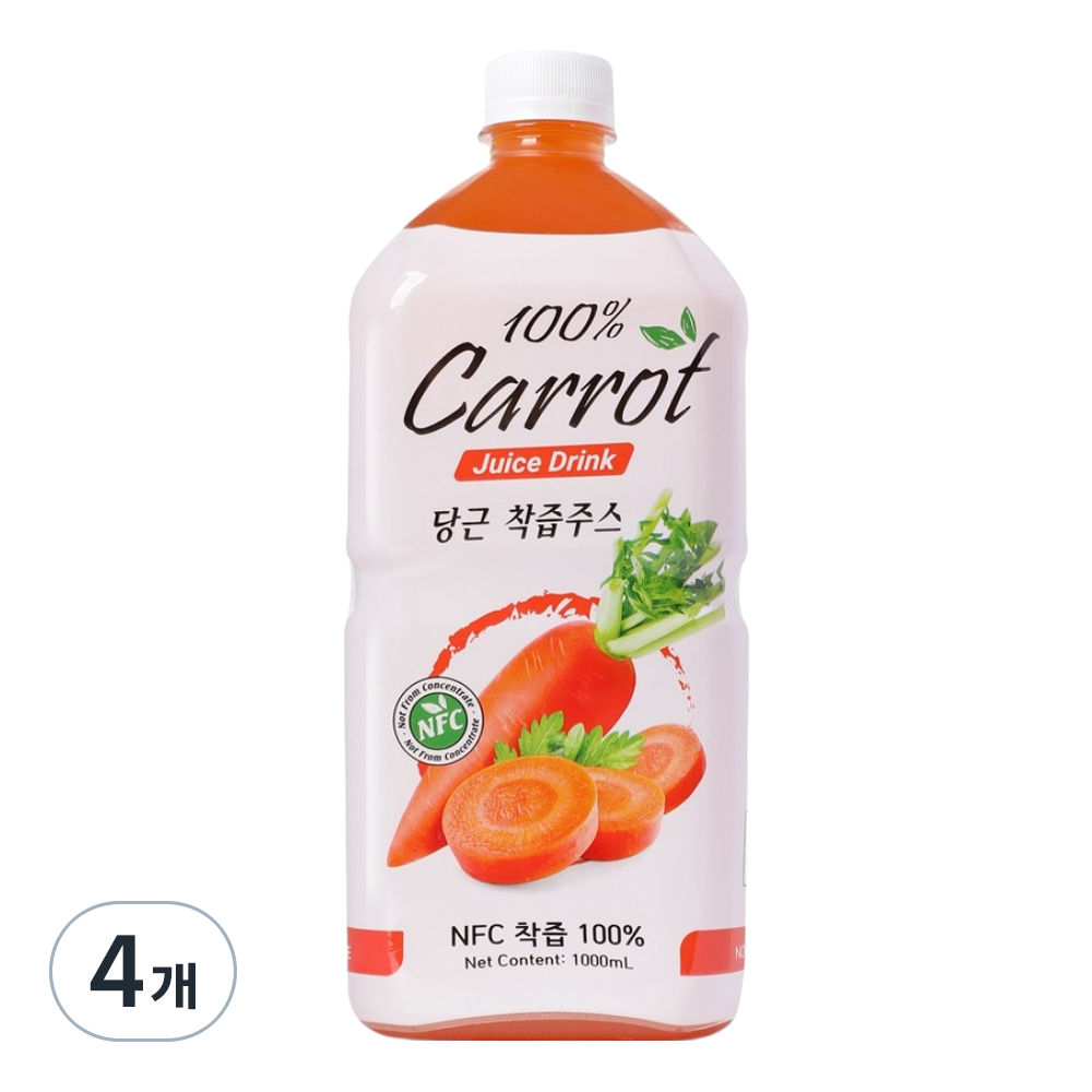 파모빗 당근 착즙 주스 100%, 4개, 1L, 현재가 26,530원