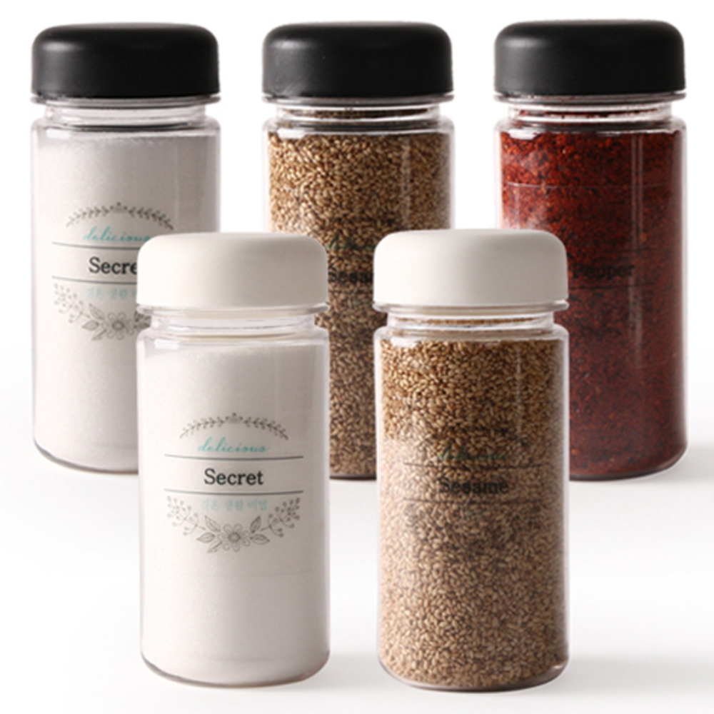 비프로젝트 믹스 양념통 블랙 3p + 화이트 2p + 레터링 셀프 투명 스티커 8p 8,700원