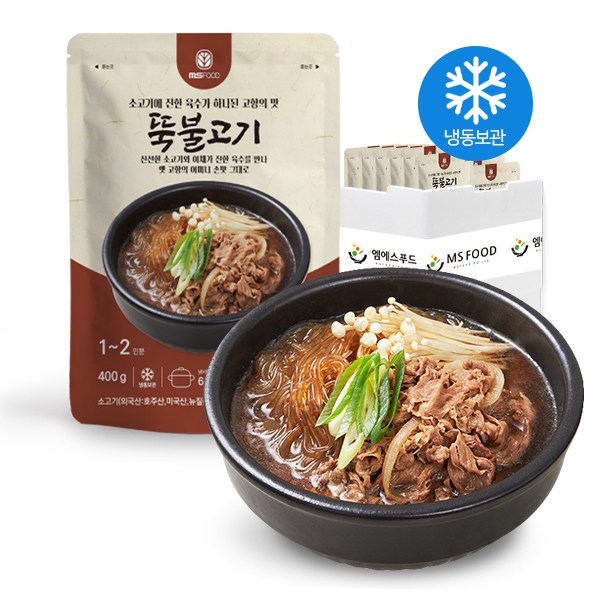 뚝불고기 30개 BOX 엠에스푸드 뚝불 즉석 요리 캠핑 간단 간편 엄마손맛 간편식 혼밥 음식, 30개, 400g 122,490원