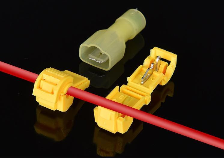 T형 전선 배선 연결 클램프 커넥터 무탈피 엘로우 180원