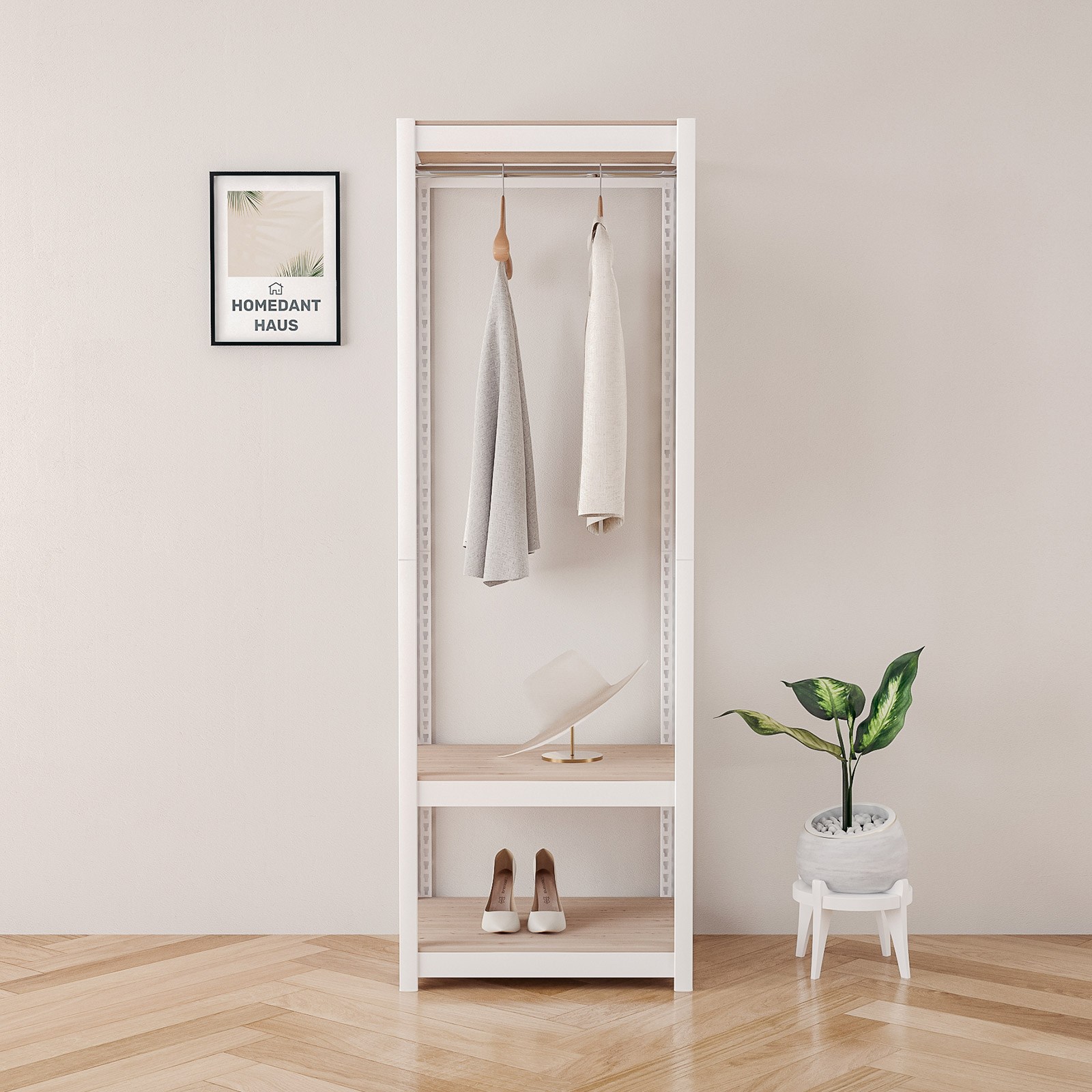 홈던트하우스 국내 제조 스피드랙 업그레이드형 홈던트하우스 무볼트 조립식 행거 87,400원