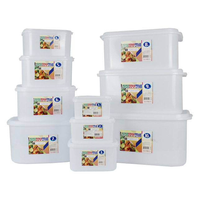 국내산 국산 용궁플라스틱 싱싱점보밀폐 1호 2호 3호 4호 5호 6호 7호 8호 9호 10호 11호 12호 13호 김치통 반죽통 업소용 가정용 백색 보관용기 백밀폐, 1개 19,110원