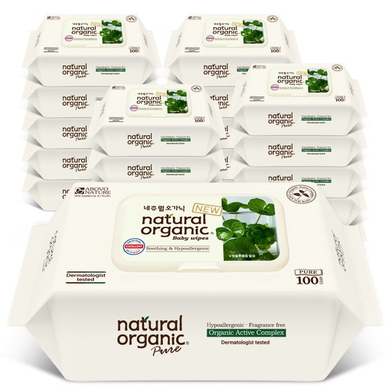 퓨어 센텔라 그린라벨 아기물티슈 100매 20팩 26,900원