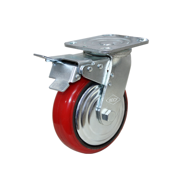 KCCY 중량용캐스터 5인치 우레탄캐스터 볼베어링바퀴 4050 우레탄바퀴시리즈, 1개 16,650원