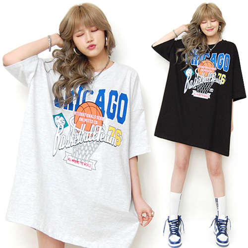 현이네 ] 시카고 반팔  4 컬러 ( 남여공용 )  / 빅사이즈, 현재가 19,700원