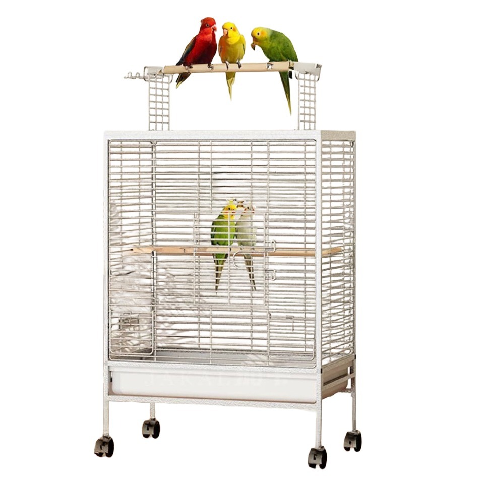 펫츠핸들러 앵무새 페럿 스퀘어 케이지 50 x 30.5 x 74.5 cm LY-202, 화이트, 1개 102,000원