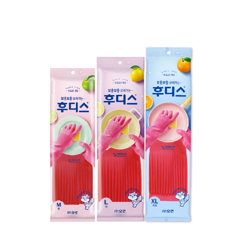 [오런장갑] 후디스 식품용 고무장갑, 레드, 대(L), 3개 9,400원