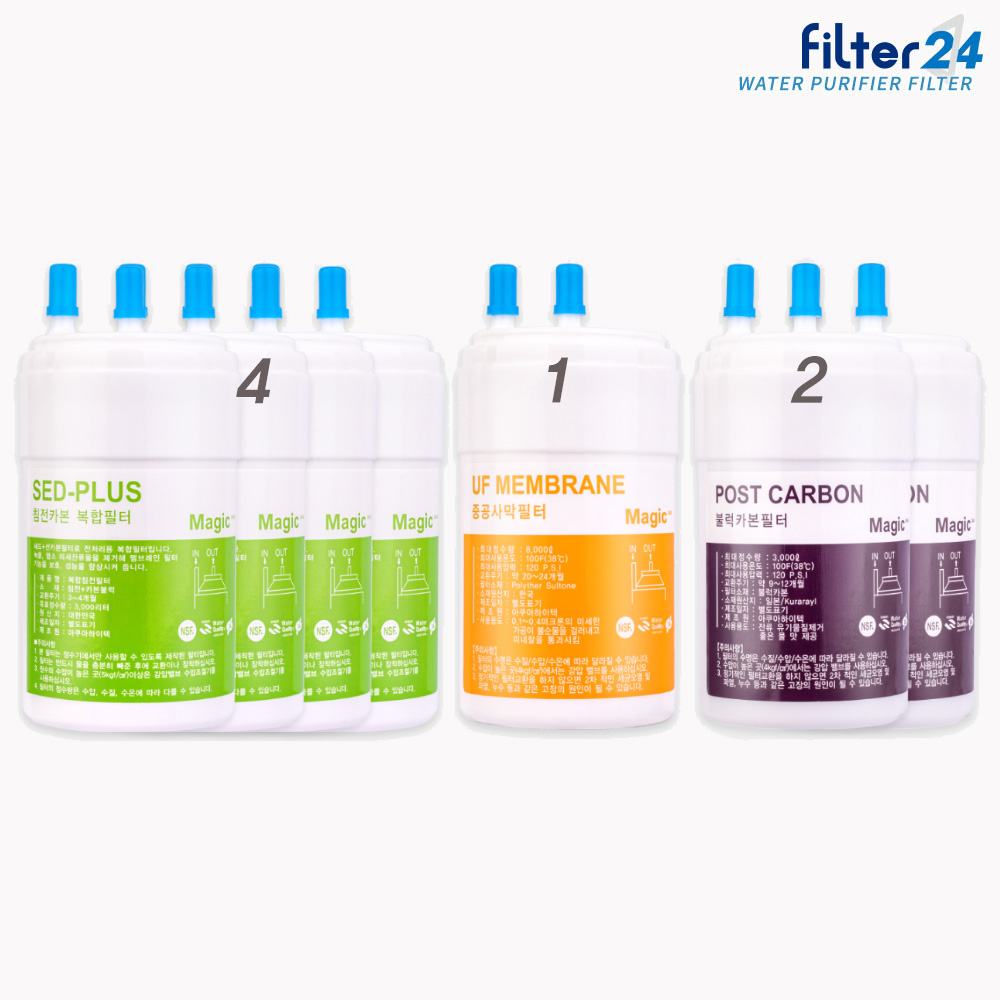 쿠쿠 인앤아웃 CP-PS011NG 정수기필터 호환 1년세트 [4인치 4+1+2] 63,990원