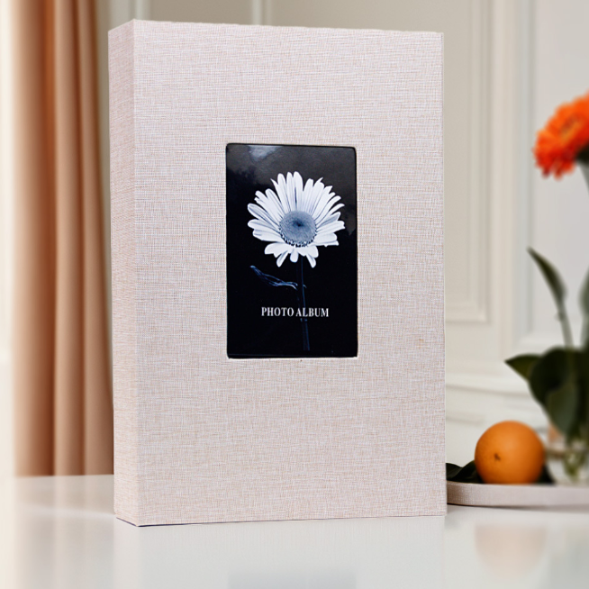 씨피다이 대용량 포켓식 패브릭 포토 메모 사진 앨범, 200매, 베이지 15,000원