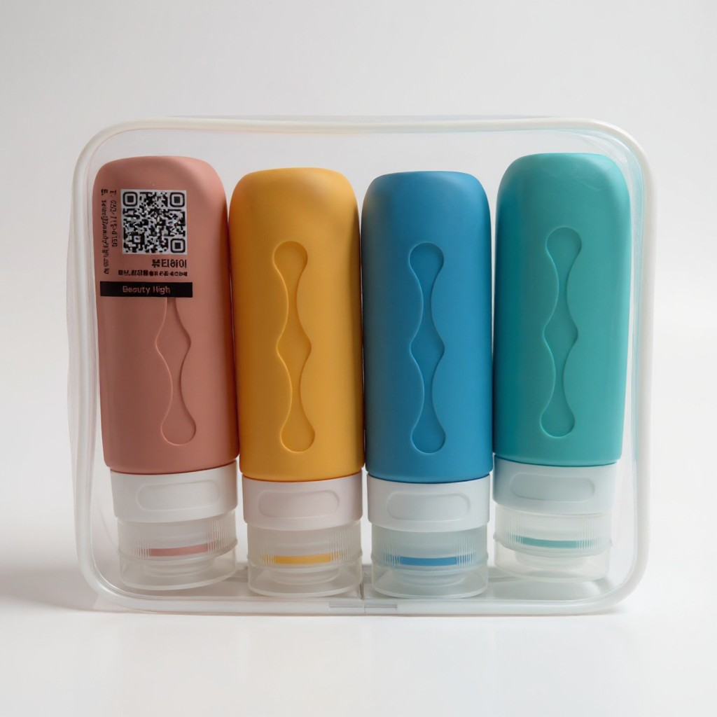 뷰티하이 절대 새지않는 실리콘 트래블 보틀 여행용 공병 90ml 4P 6,000원